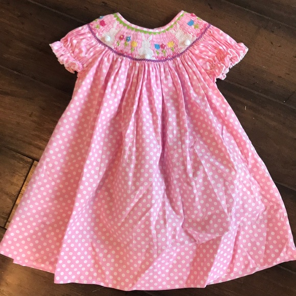 smocked easter dress baby